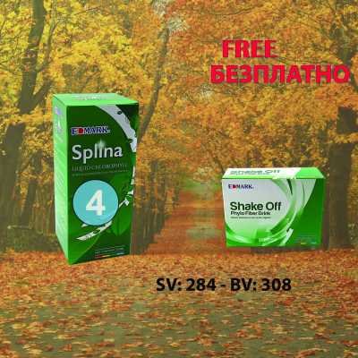 Promotion 4 Splina liquid chlorophyll - Free 1 Shake off